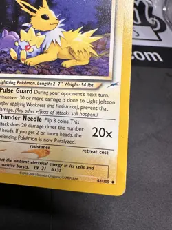 Light Jolteon [1st Edition] #48/105 NON HOLO Pokemon Neo Destiny MP - Image 3