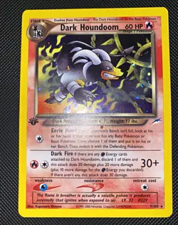 (LP) Dark Houndoom 7/105 Neo Destiny 1st Edition Holo Rare 2000 English 60HP - Image 1