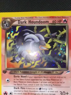 (LP) Dark Houndoom 7/105 Neo Destiny 1st Edition Holo Rare 2000 English 60HP - Image 2