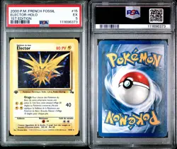 FRENCH Elector/Zapdos 15/62 1st Edition PSA 5 Holo Rare Fossil Set Pokemon - Image 3