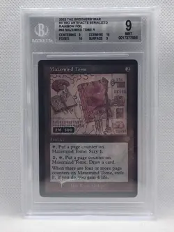 Magic The Gathering Mazemind Tome Retro Artifact Rainbow Foil /500 BGS 9 - Image 1