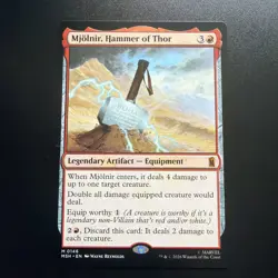 Mjolnir, Hammer of Thor 146 Mythic Marvel Super Heroes Magic: The Gathering NM - Image 1
