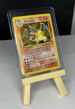 1999 Pokemon Base Set Charizard 4/102 Holo Unlimited HP Damaged WOTC - Image 1