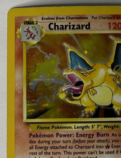 1999 Pokemon Base Set Charizard 4/102 Holo Unlimited HP Damaged WOTC - Image 3