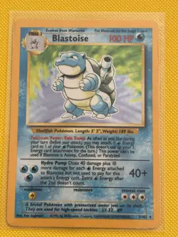 Wizards of the Coast Pokemon TCG Blastoise Base Set Holo 2/102 1999-LP/MP - Image 1