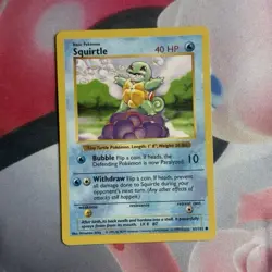 Wizards of the Coast Squirtle Base Set Shadowless 63/102 1999 40 HP Common - Image 1