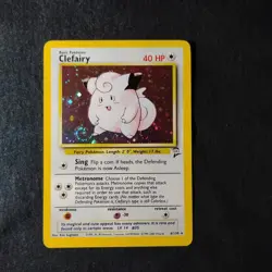 Clefairy 6/130 Base Set 2 Holo Rare Swirl Pokemon TCG NM - Image 1
