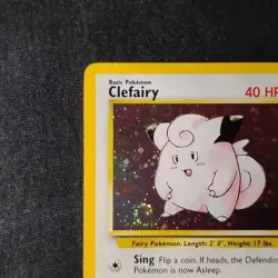 Clefairy 6/130 Base Set 2 Holo Rare Swirl Pokemon TCG NM - Image 2