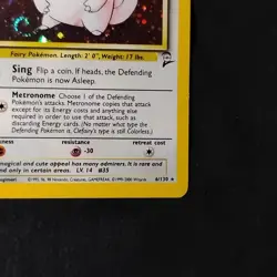 Clefairy 6/130 Base Set 2 Holo Rare Swirl Pokemon TCG NM - Image 4