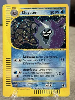 Nintendo Pokemon TCG Cloyster 8/165 Expedition Base Set Holo Rare Italian 2002 - Image 1
