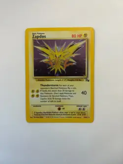 1999 Pokemon Fossil Zapdos Holo 15/62 Rare Unlimited Vintage WOTC LP - Image 1