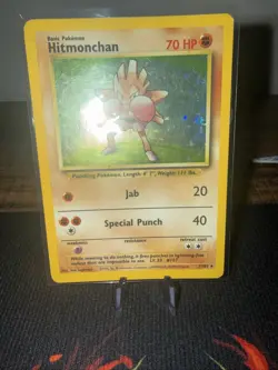 Pokemon TCG Hitmonchan Unlimited Rare Holo Card Base Set 7/102 - Image 2