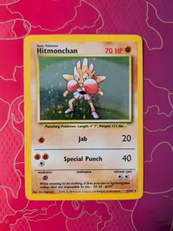 Hitmonchan 7/102 - WOTC base Set - Pokemon card - rare - HOLO - Image 1