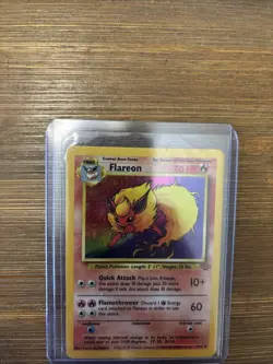 Flareon 3/64 LP Holo Rare Jungle Set Unlimited Edition Pokemon Card 1999 WOTC - Image 1