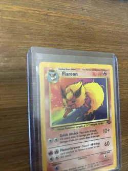 Flareon 3/64 LP Holo Rare Jungle Set Unlimited Edition Pokemon Card 1999 WOTC - Image 4