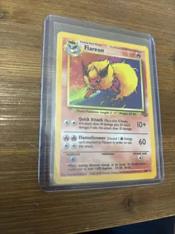 Flareon 3/64 LP Holo Rare Jungle Set Unlimited Edition Pokemon Card 1999 WOTC - Image 5