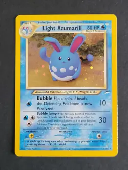 Pokemon TCG Light Azumarill Holo Card 13/105 Neo Destiny WOTC - Image 1