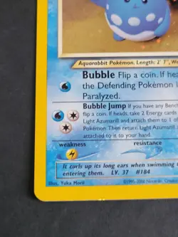 Pokemon TCG Light Azumarill Holo Card 13/105 Neo Destiny WOTC - Image 4