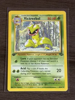 Pokemon TCG Victreebel 1st Edition Jungle Set Non Holo 30/64 Vintage WOTC LP - Image 1