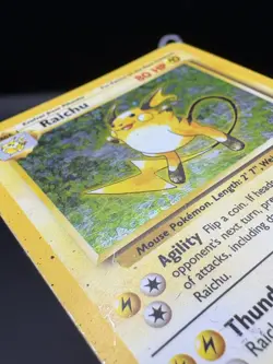 Pokemon TCG Raichu Fossil Holo Card 14/62 Unlimited Holo Rare MP Vintage WOTC - Image 3