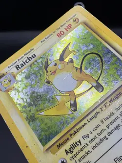 Pokemon TCG Raichu Fossil Holo Card 14/62 Unlimited Holo Rare MP Vintage WOTC - Image 5