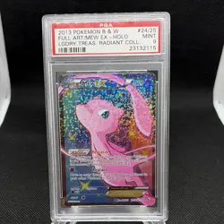 2013 Pokemon B & W Legendary Treasures Radiant Full Art Mew EX #RC24 PSA 9 - Image 1