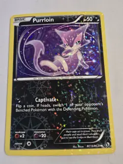 Purrloin - RC13/RC25 - Pokemon Legendary Treasures Radiant Collection Card LP - Image 1