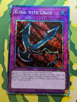 Kunai with Chain RA03-EN204 Platinum Secret Rare 1st Edition YuGiOh TCG Card - Image 1