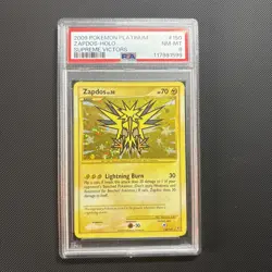 Pokemon TCG Zapdos Holo Secret Rare Card 150/147 Supreme Victors PSA 8 - Image 1