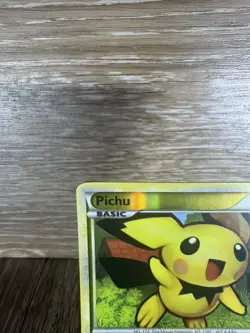 Pokemon Co. Pichu 28/123 HeartGold & SoulSilver Reverse Holo Rare 30 HP EN 2010 - Image 3