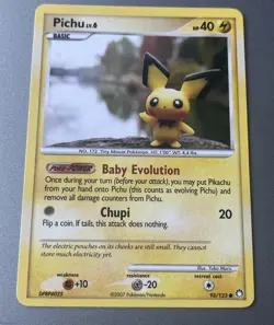 Pichu Non-Holo 93/123 Mysterious Treasures Pokemon TCG NM - Image 1