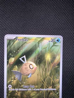 Pokemon TCG Feebas 198/191 Sv08 Surging Sparks Illustration Rare Holo ENG 30HP - Image 2