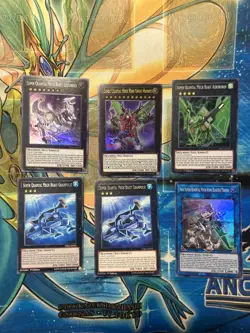 Yugioh Super Quantum Holo Deck Set 7 card, Red Layer, Green Layer, Great Magnus! - Image 3