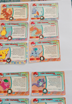 TOPPS POKEMON TV ANIMATION EDITION CARDS STICKER BACKS X17 BLANK REAR INFO CARDS - Image 3
