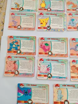 TOPPS POKEMON TV ANIMATION EDITION CARDS STICKER BACKS X17 BLANK REAR INFO CARDS - Image 4