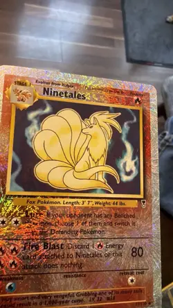 Pokemon TCG Ninetales Legendary Collection Reverse Holo Card 17/110 Rare 2002 NM - Image 2