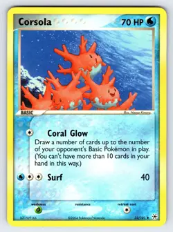 Corsola 32/101 2004 EX Hidden Legends Pokemon Card TCG Non Holo Uncommon - Nm - Image 1