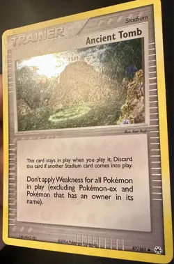 Ancient Tomb 87/101 2004 EX Hidden Legends Pokemon Card Reverse Holo Trainer Mp - Image 3