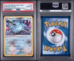 RADIANT EEVEE 2022 POKEMON GO SWSH BSP PREMIUM COLLECTION #SWSH230 PSA 10 - Image 3