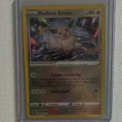 Pokemon TCG 2022 Pokemon GO Radiant Eevee SWSH230 Holo Promo ENG Gunjima - Image 1