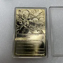 Pokemon 1999 Burger King 23K Gold Plated Card Charizard Case Vintage Figure Lot - Image 4