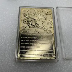 Pokemon 1999 Burger King 23K Gold Plated Card Charizard Case Vintage Figure Lot - Image 5