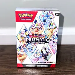 Pokemon TCG Prismatic Evolutions Booster Bundle Box 6 Packs 60 Cards Eevee 2025 - Image 1