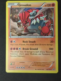Groudon 84/160 2015 Primal Clash Cracked Ice Holo Pokemon Card TCG LP - Image 1
