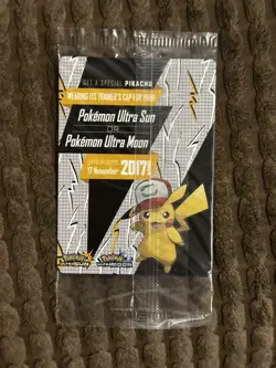 Pokemon TCG Ash’s Pikachu SEALED SM108 Non Holo Black Star Promo Card 2017 - Image 2
