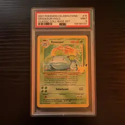 Pokemon TCG Venusaur Holo Card #15 Celebrations Classic Collection MINT PSA 9 - Image 1