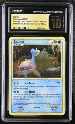 Pokemon TCG | Lapras 008/034 Trading Card Game Classic | CGC Pristine 10 English - Image 1
