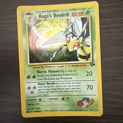 Pokemon TCG Koga's Beedrill Gym Challenge Holo Rare Card 9/132 Unlimited LP-MP - Image 2