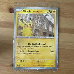 Pokemon TCG Pikachu At The Museum Promo Card SWSH-P Sealed New UK Seller - Image 1