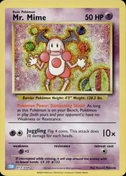 Mr. Mime 013/034 NM/M Classic Collection Trading Card Game Classic Pokemon Holo - Image 1
